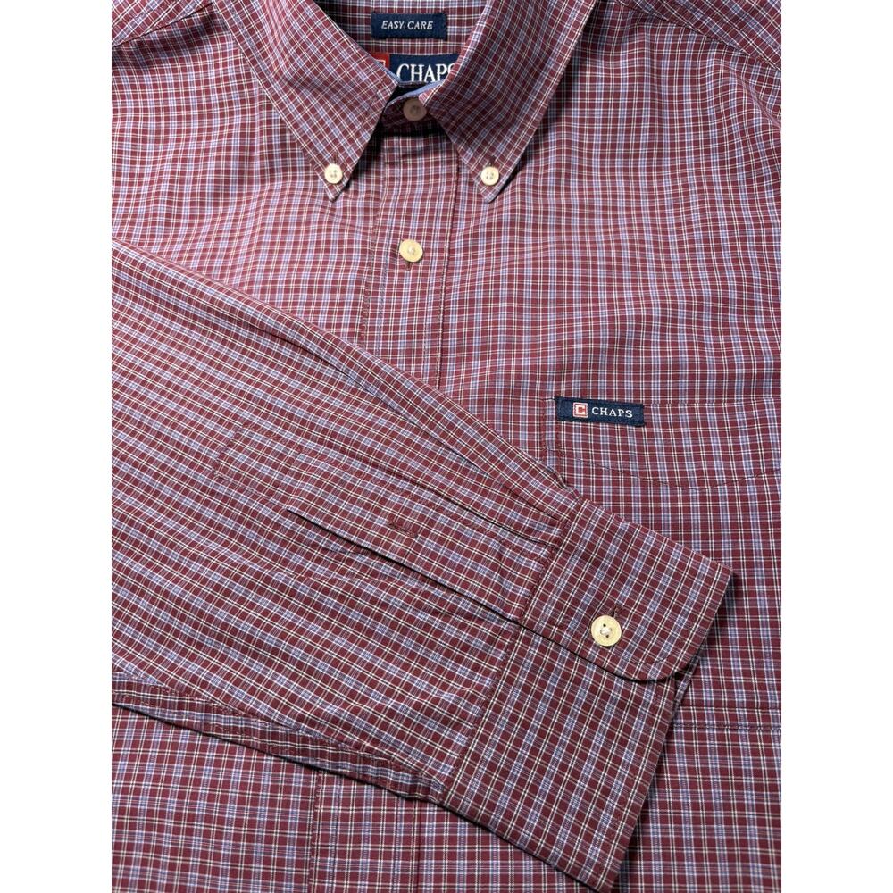 Chaps Men’s Button Down Shirt – Classic Fit, Casual, Blue XL
